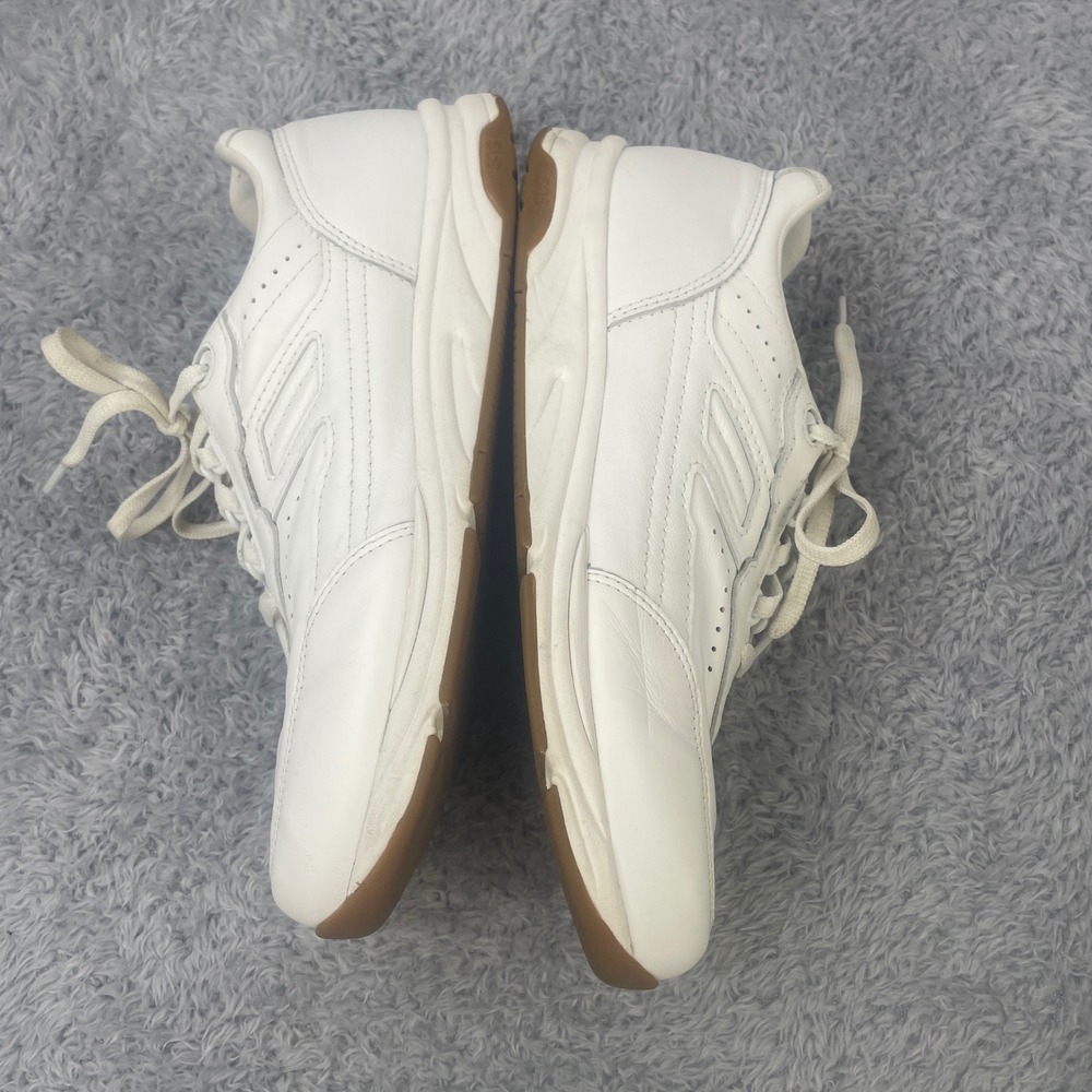 SAS Walk Easy Walking Shoes Womens 11.5 W3 White Leather Comfort Sneakers - Picture 8 of 11